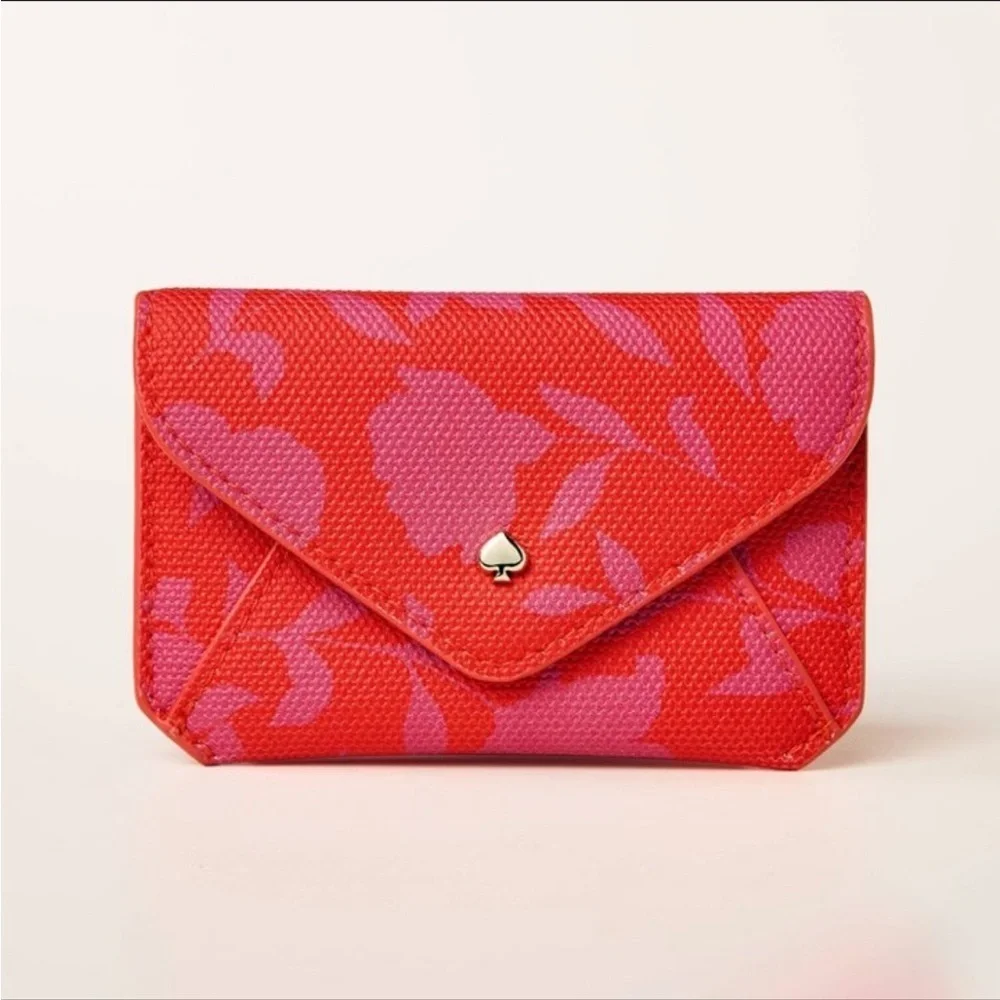 Kate Spade Floral Rose Envelope Card Case